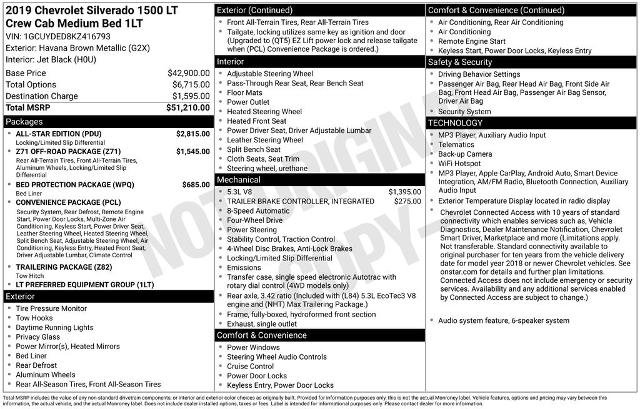 Used 2019 Chevrolet Silverado 1500 LT w/ All-Star Edition AWD/4WD image 3