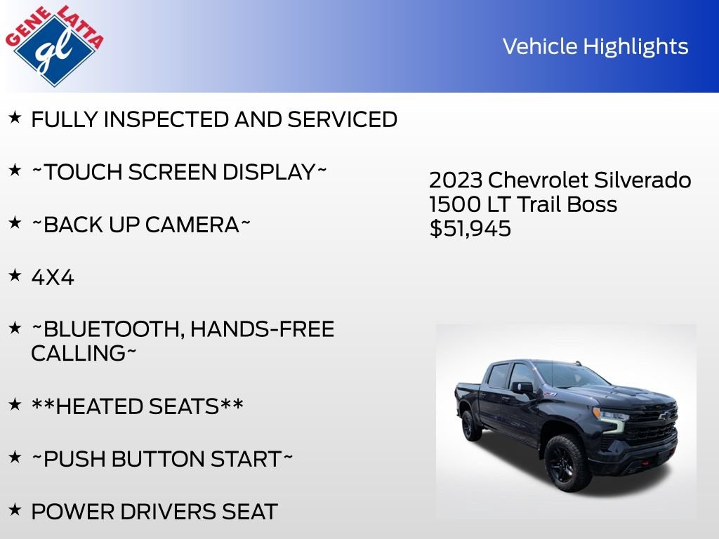 Used 2023 Chevrolet Silverado 1500 LT Trail Boss w/ LT Trail Boss Premium Package AWD/4WD image 34