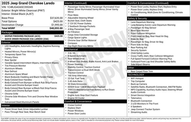 Used 2025 Jeep Grand Cherokee Laredo w/ MOPAR Finishing Package RWD image 2