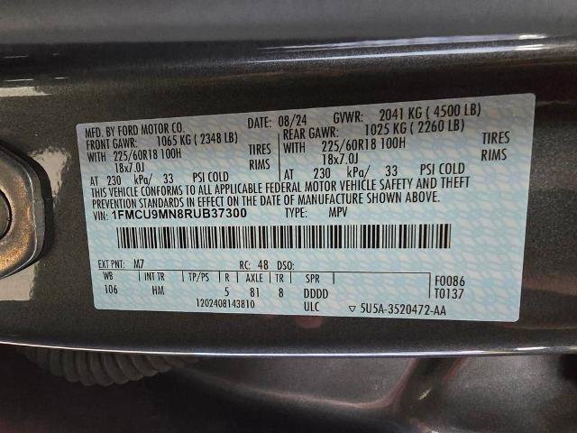 Certified 2024 Ford Escape ST-Line w/ Tech Pack #1 AWD/4WD image 27
