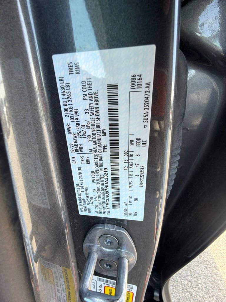 Certified 2022 Ford Escape Titanium AWD/4WD image 48
