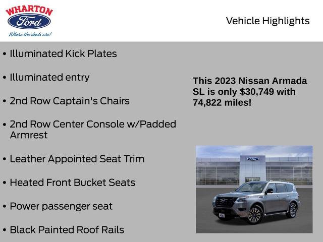 Used 2023 Nissan Armada SL w/ Midnight Edition Package RWD image 21