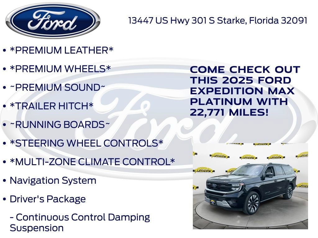 Certified 2025 Ford Expedition Max Platinum w/ Driver's Package AWD/4WD image 17