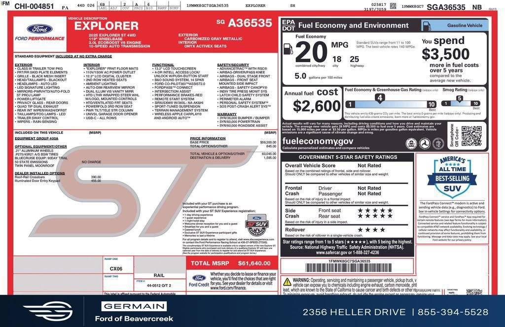 Certified 2025 Ford Explorer ST image 32