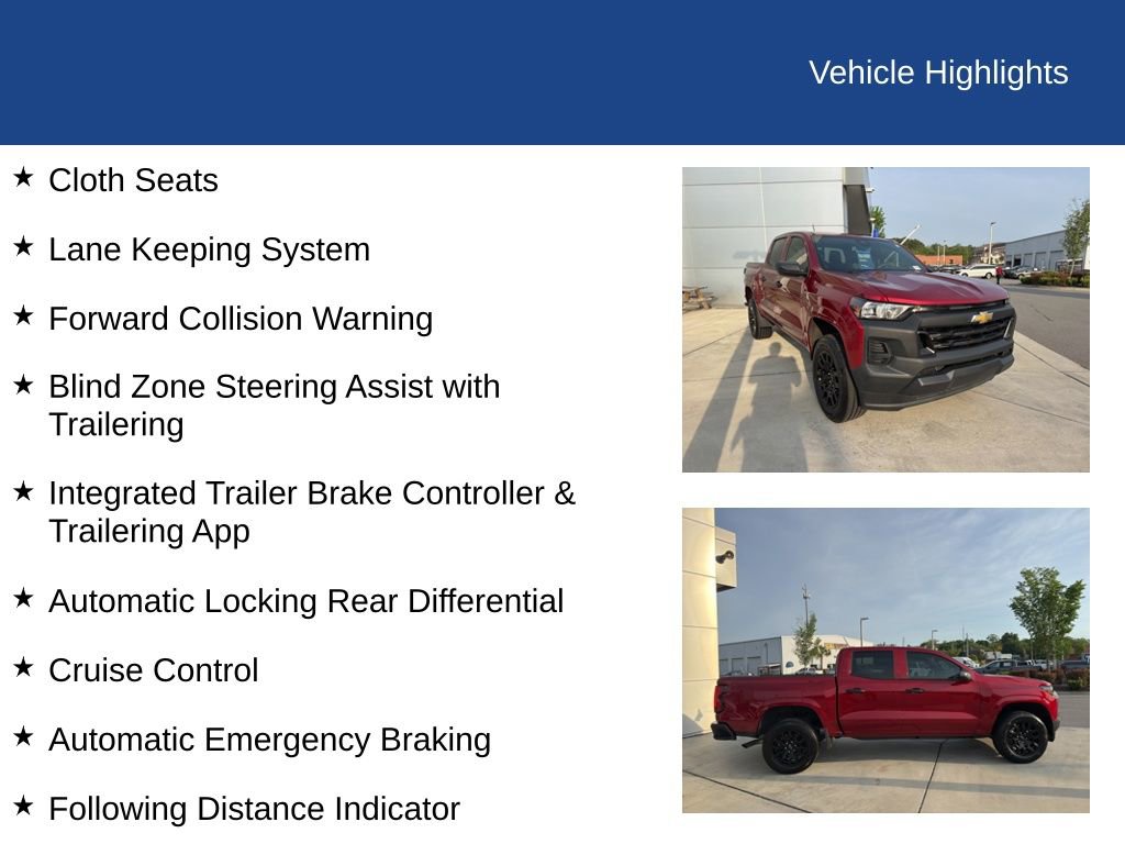 Used 2026 Chevrolet Colorado W/T w/ WT Custom Package image 25