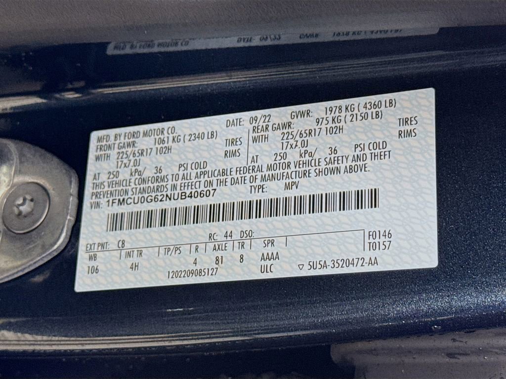 Certified 2022 Ford Escape SE w/ Convenience Package image 31