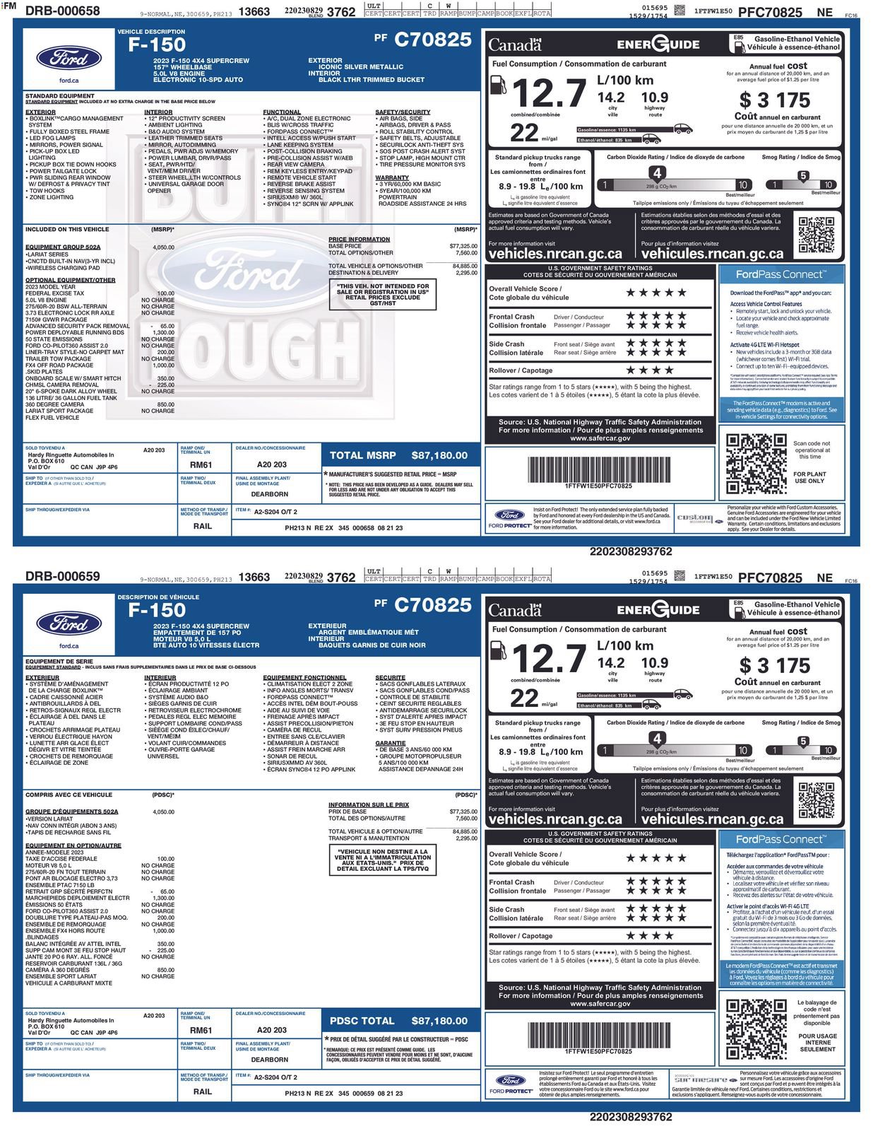 Certified 2023 Ford F150 Lariat w/ Equipment Group 502A High AWD/4WD image 4