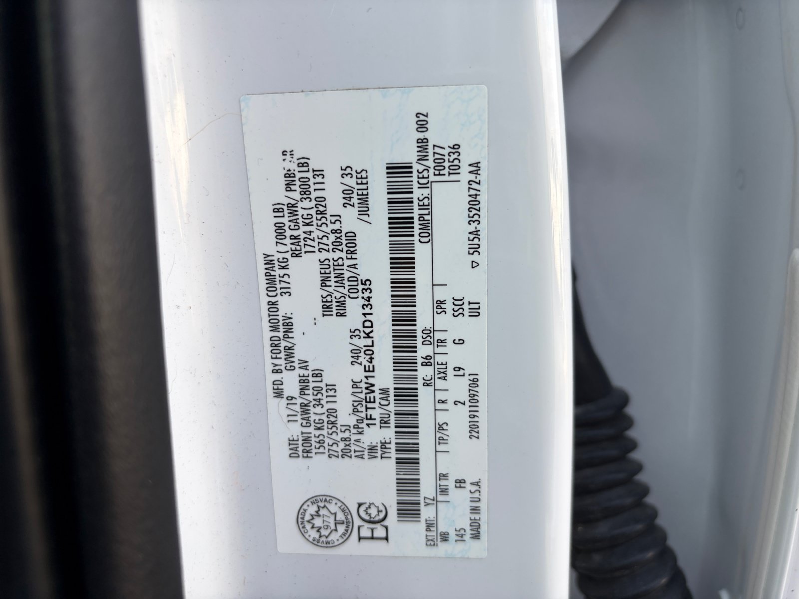 Certified 2020 Ford F150 XLT w/ Equipment Group 302A Luxury AWD/4WD image 19