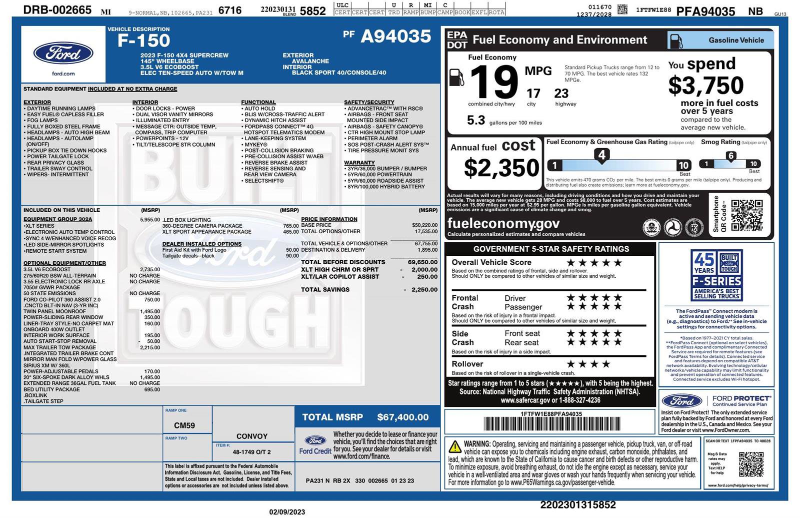 Certified 2023 Ford F150 XLT w/ Equipment Group 302A High AWD/4WD image 18
