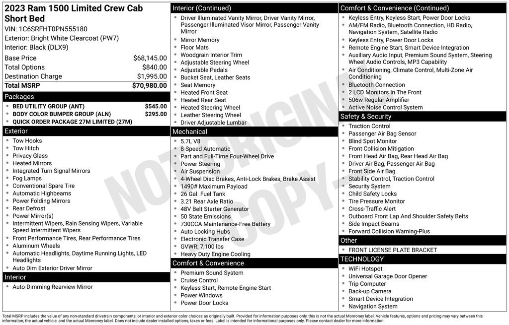 Used 2023 RAM 1500 Limited w/ Bed Utility Group image 44