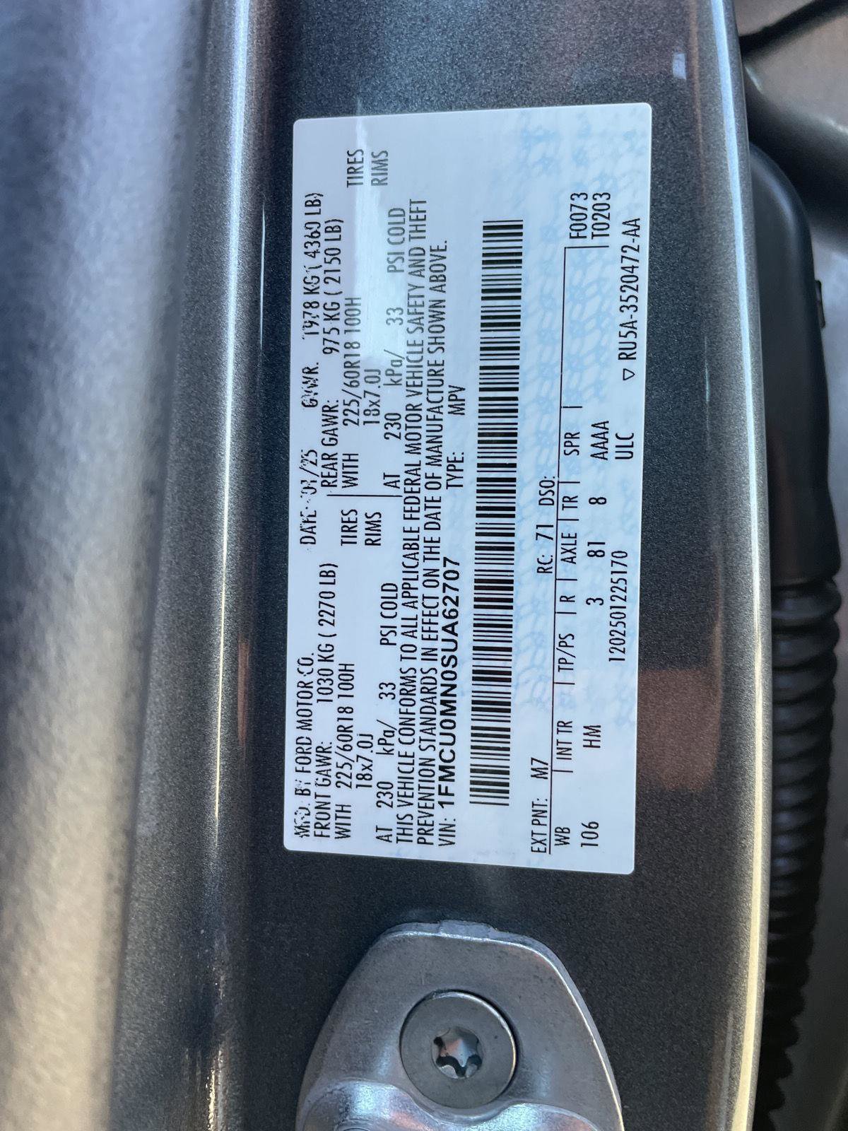 Certified 2025 Ford Escape ST-Line FWD image 31