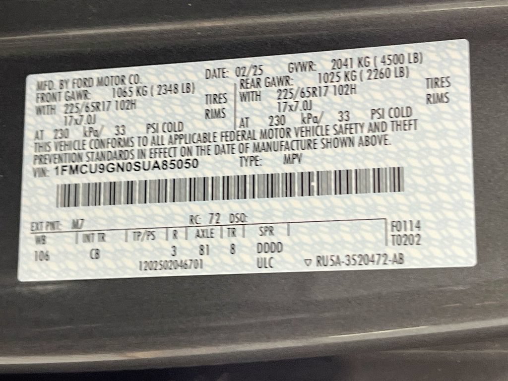 Certified 2025 Ford Escape Active AWD/4WD image 31