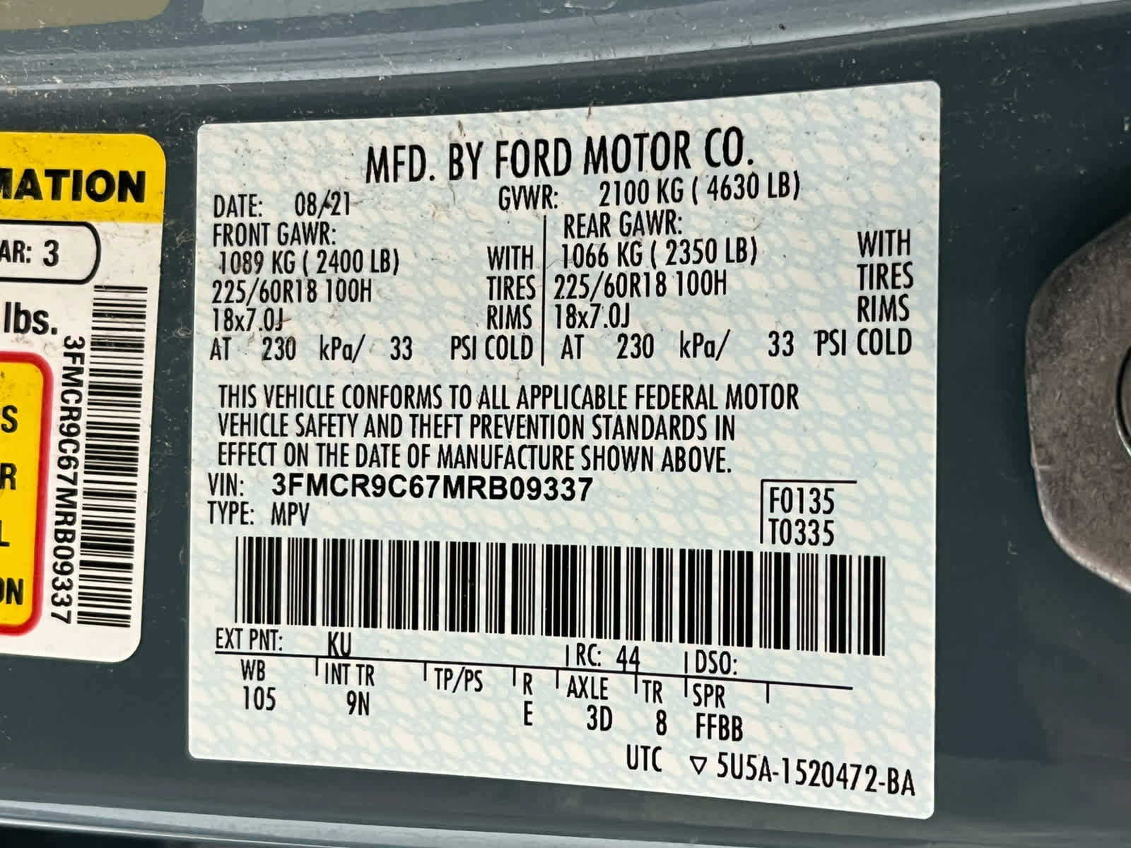 Certified 2021 Ford Bronco Sport Outer Banks AWD/4WD image 12
