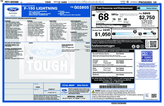 Certified 2023 Ford F150 Lightning Pro AWD/4WD image 5