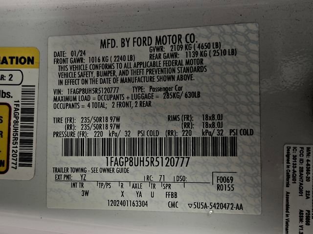 Certified 2024 Ford Mustang Premium RWD image 28