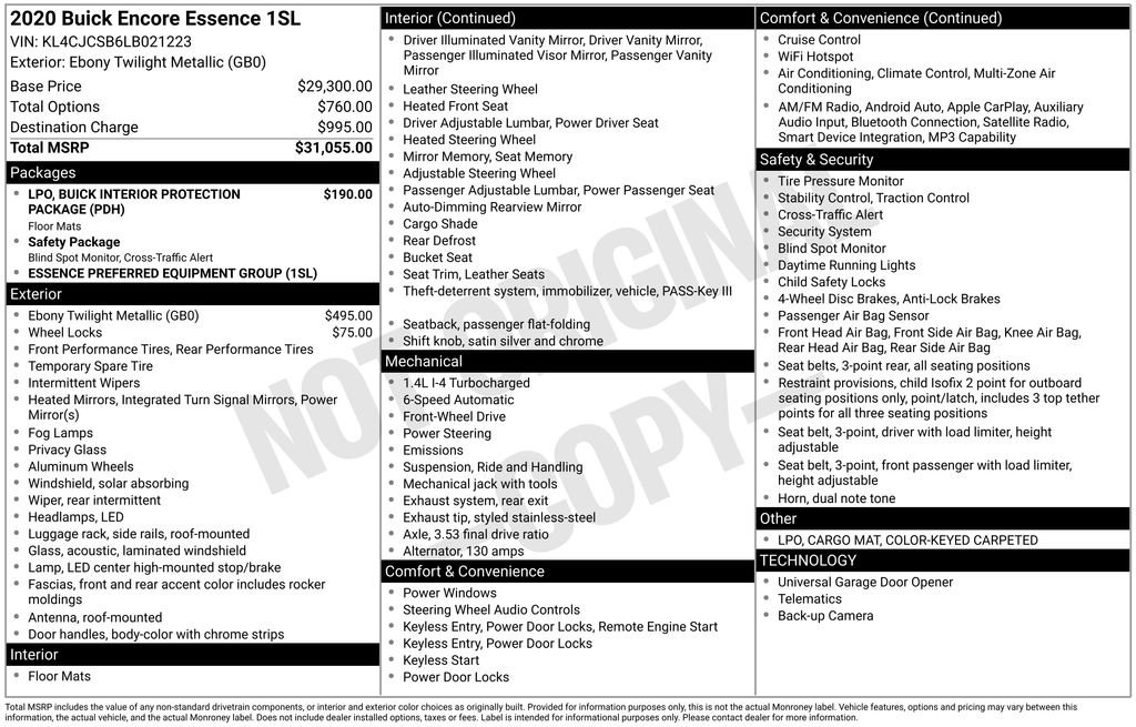 Used 2020 Buick Encore Essence image 30