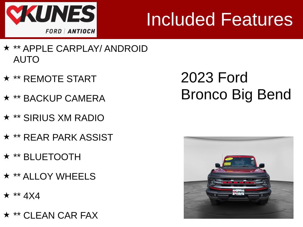 Certified 2023 Ford Bronco Big Bend AWD/4WD image 3