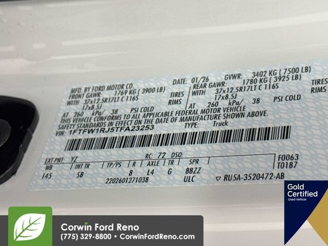 Certified 2026 Ford F150 Raptor w/ Equipment Group 803A Raptor R AWD/4WD image 37
