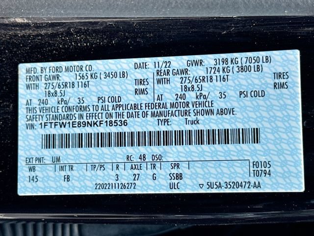 Certified 2022 Ford F150 XLT w/ Equipment Group 302A High AWD/4WD image 40