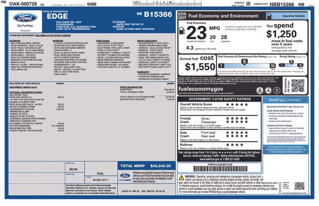 Certified 2022 Ford Edge SEL w/ Convenience Package image 33