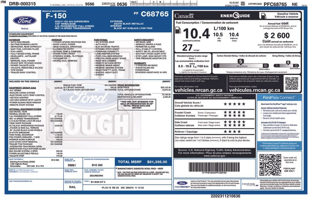 Certified 2023 Ford F150 XLT w/ Equipment Group 302A High AWD/4WD image 6