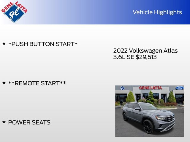 Used 2022 Volkswagen Atlas SE AWD/4WD image 35