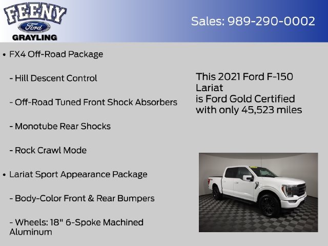 Certified 2021 Ford F150 Lariat w/ Equipment Group 502A High AWD/4WD image 24