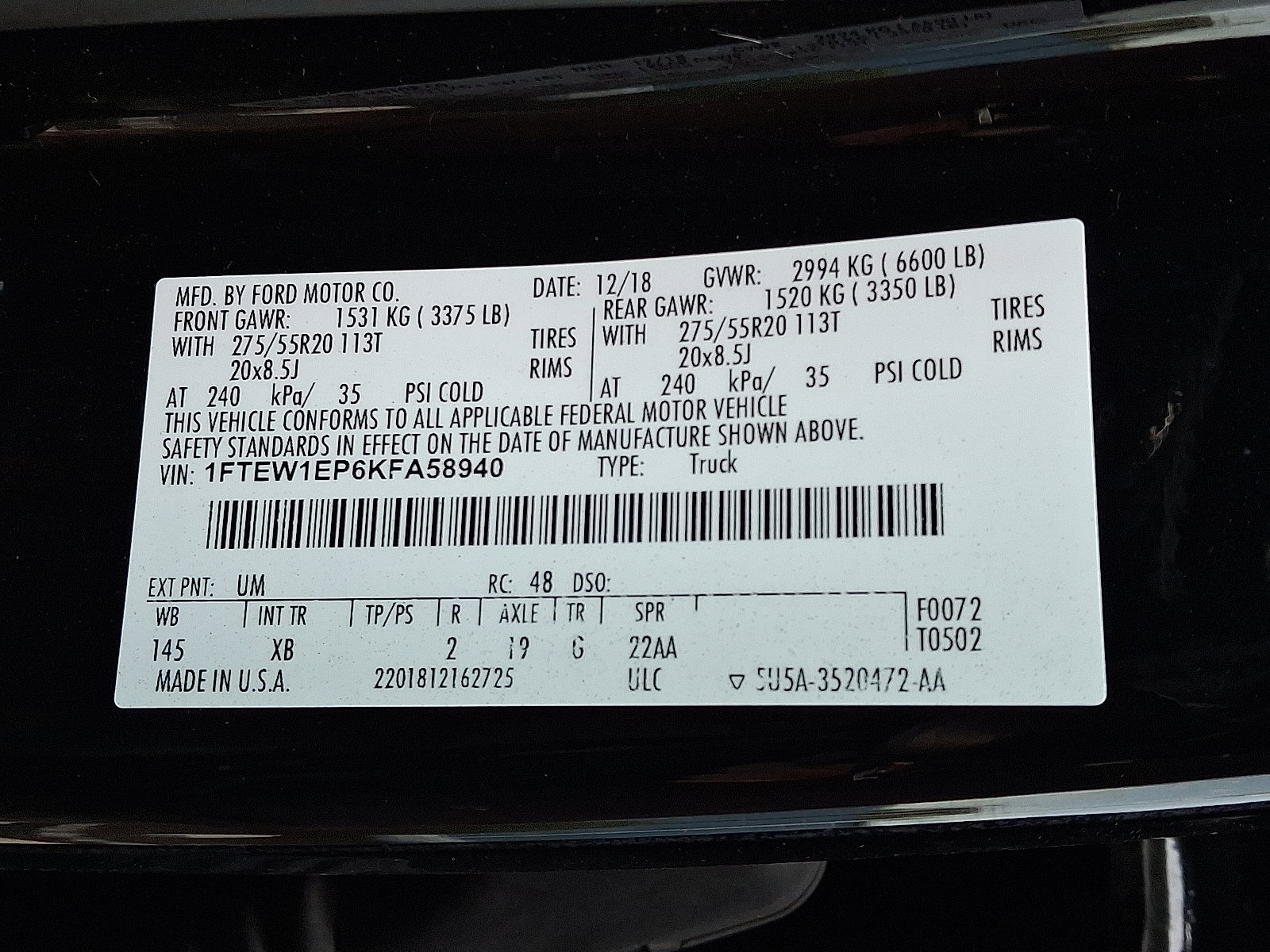 Certified 2019 Ford F150 XLT w/ Equipment Group 302A Luxury image 27