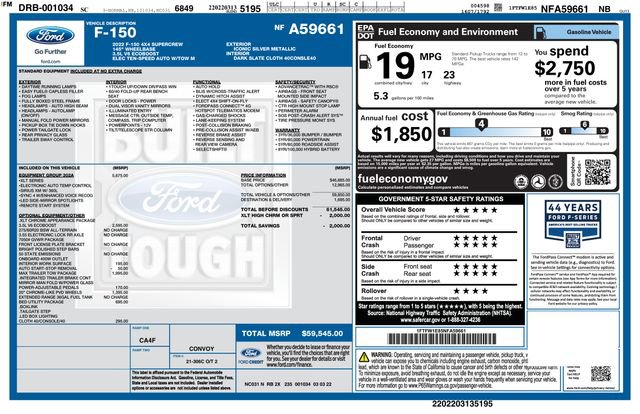 Certified 2022 Ford F150 XLT w/ Equipment Group 302A High AWD/4WD image 2