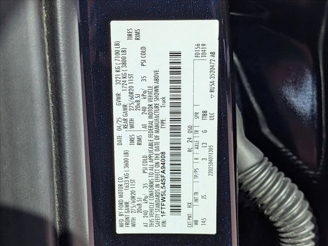 Certified 2025 Ford F150 Lariat w/ Equipment Group 501A Mid AWD/4WD image 23