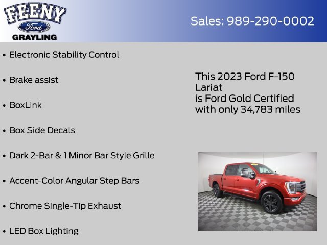 Certified 2023 Ford F150 Lariat w/ Equipment Group 502A High AWD/4WD image 28
