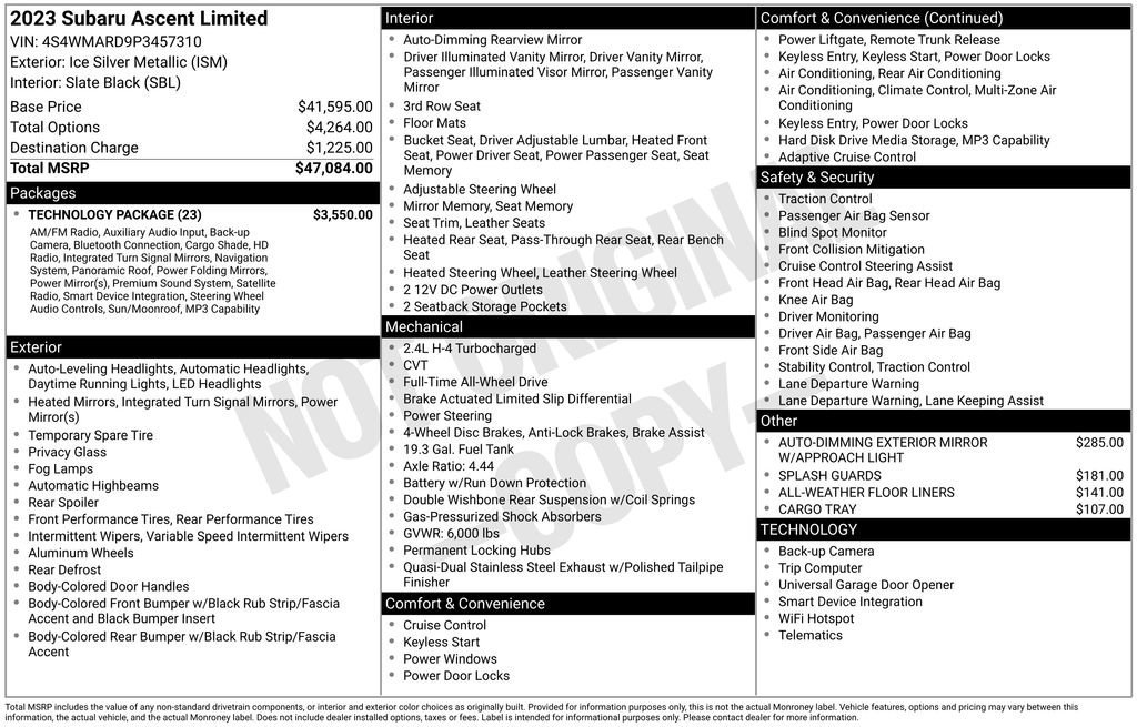 Used 2023 Subaru Ascent Limited w/ Technology Package image 33