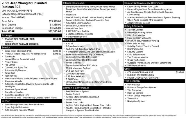 Used 2022 Jeep Wrangler Unlimited Rubicon w/ Trailer Tow Package image 2