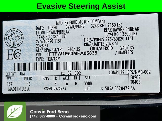 Certified 2021 Ford F150 Lariat w/ Equipment Group 502A High AWD/4WD image 33