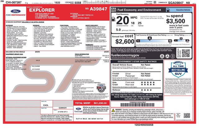 Certified 2025 Ford Explorer ST AWD/4WD image 32