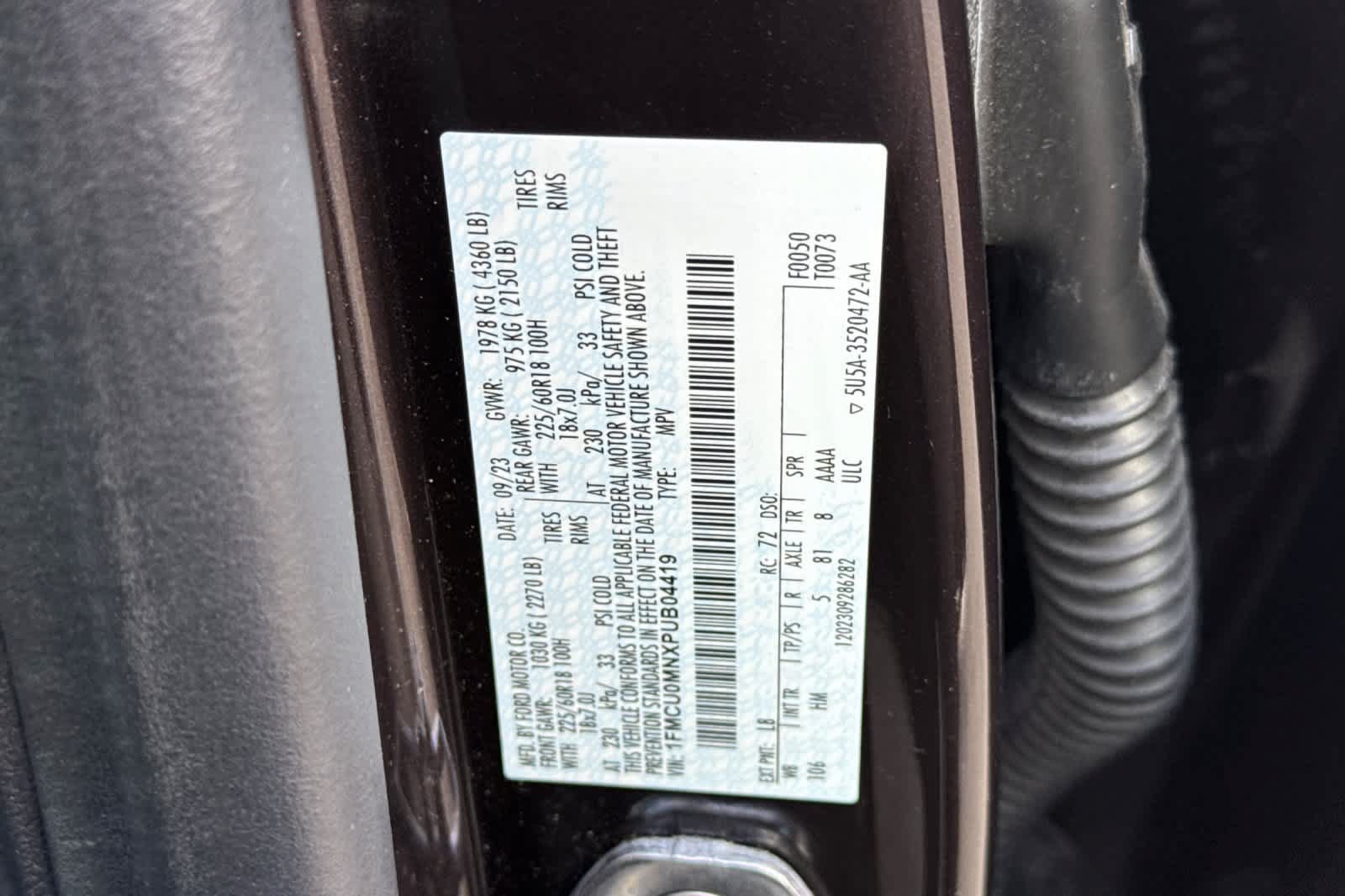 Certified 2023 Ford Escape ST-Line w/ Tech Pack #1 FWD image 29