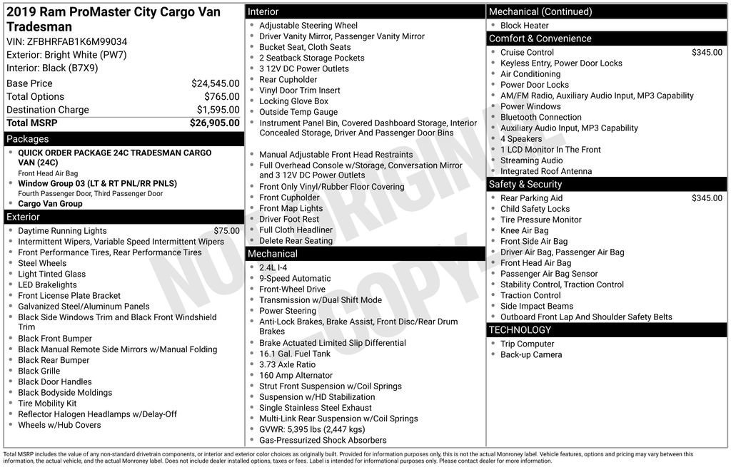 Used 2019 RAM ProMaster City Tradesman image 10