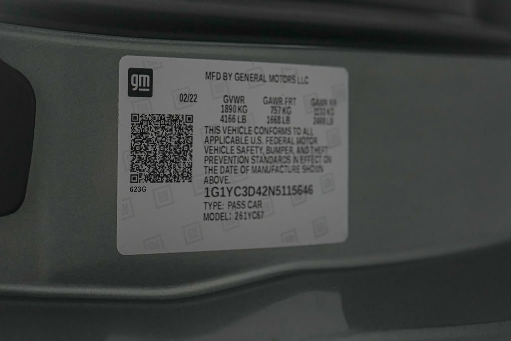 Used 2022 Chevrolet Corvette Stingray Premium Conv w/ Z51 Performance Package image 44