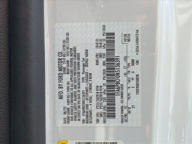 Certified 2022 Ford Mustang GT w/ Equipment Group 301A RWD image 22