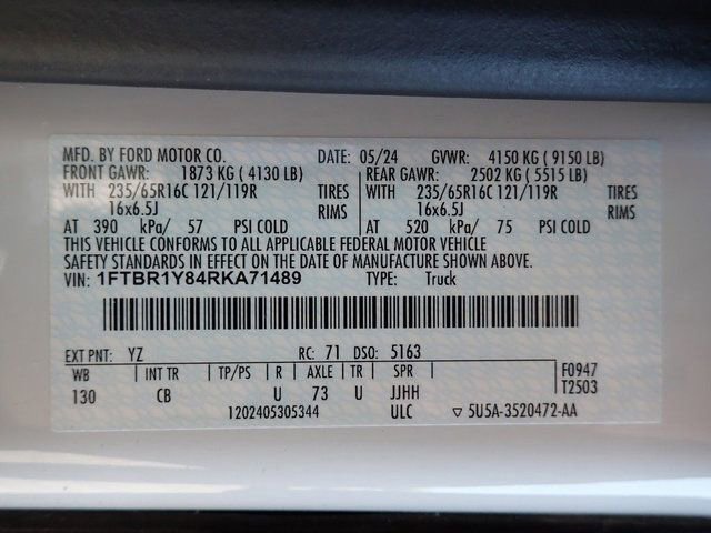 Certified 2024 Ford Transit 250 Low Roof w/ Exterior Upgrade Package RWD image 22