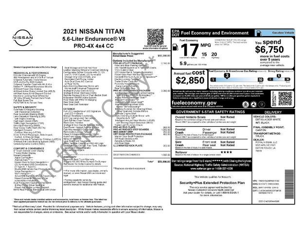 Used 2021 Nissan Titan PRO-4X w/ Pro-4x Convenience Package AWD/4WD image 6