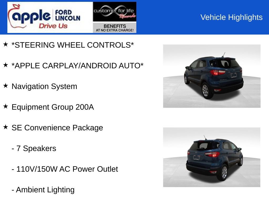 Certified 2021 Ford EcoSport SE w/ SE Convenience Package image 11