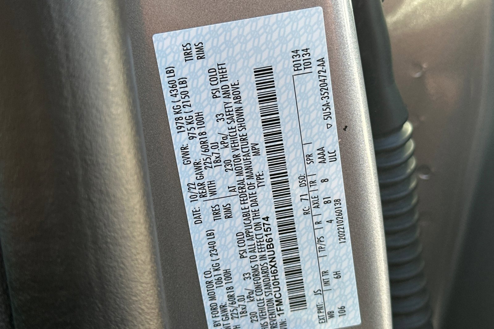 Certified 2022 Ford Escape SEL image 28