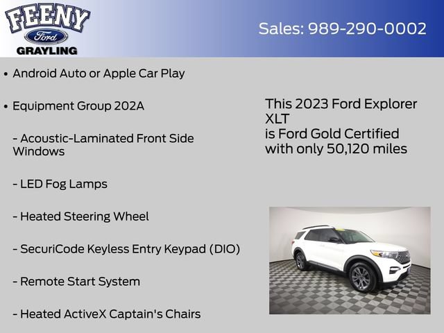 Certified 2023 Ford Explorer XLT w/ XLT Sport Appearance Package AWD/4WD image 9