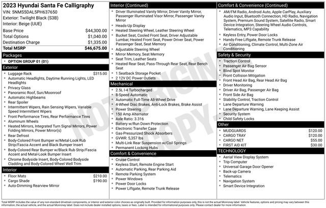 Used 2023 Hyundai Santa Fe Calligraphy image 8