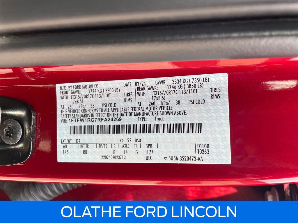Certified 2024 Ford F150 Raptor AWD/4WD image 23