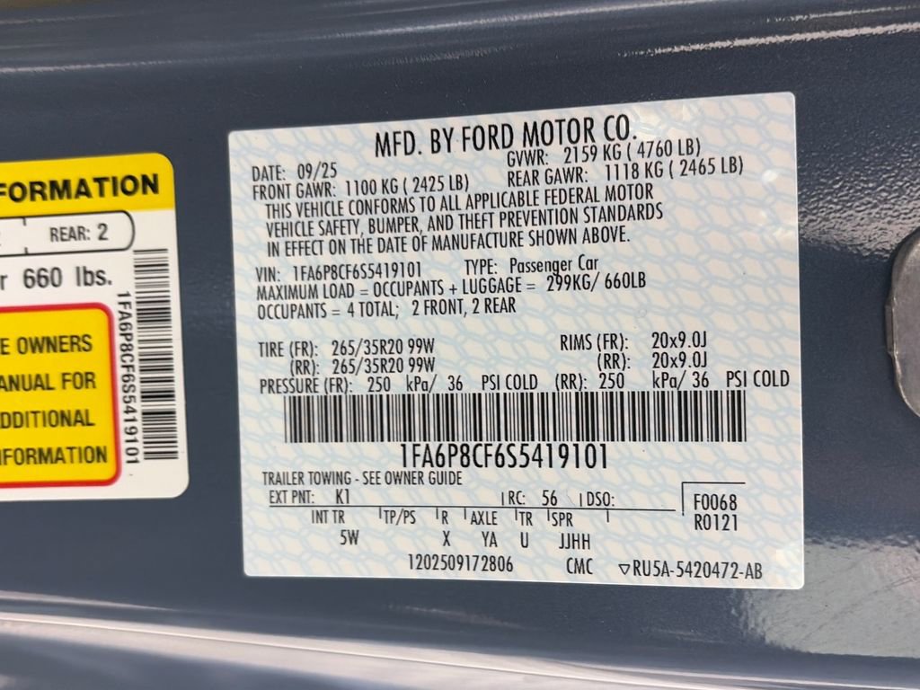 Certified 2025 Ford Mustang GT Premium RWD image 9