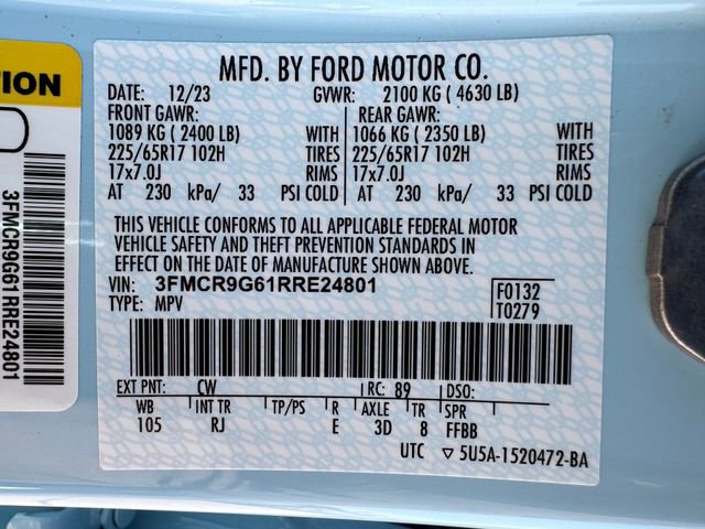 Certified 2024 Ford Bronco Sport Heritage w/ Heritage Convenience Package AWD/4WD image 29