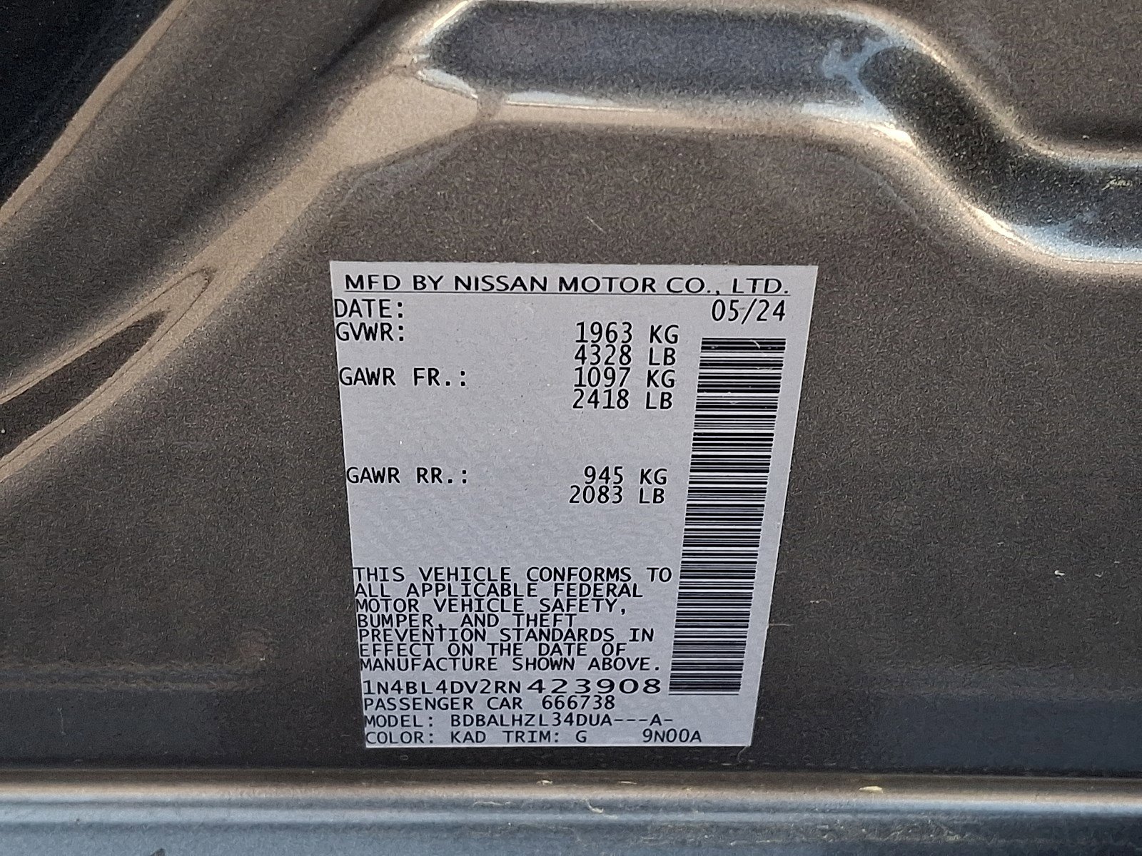 Used 2024 Nissan Altima 2.5 SV FWD image 26