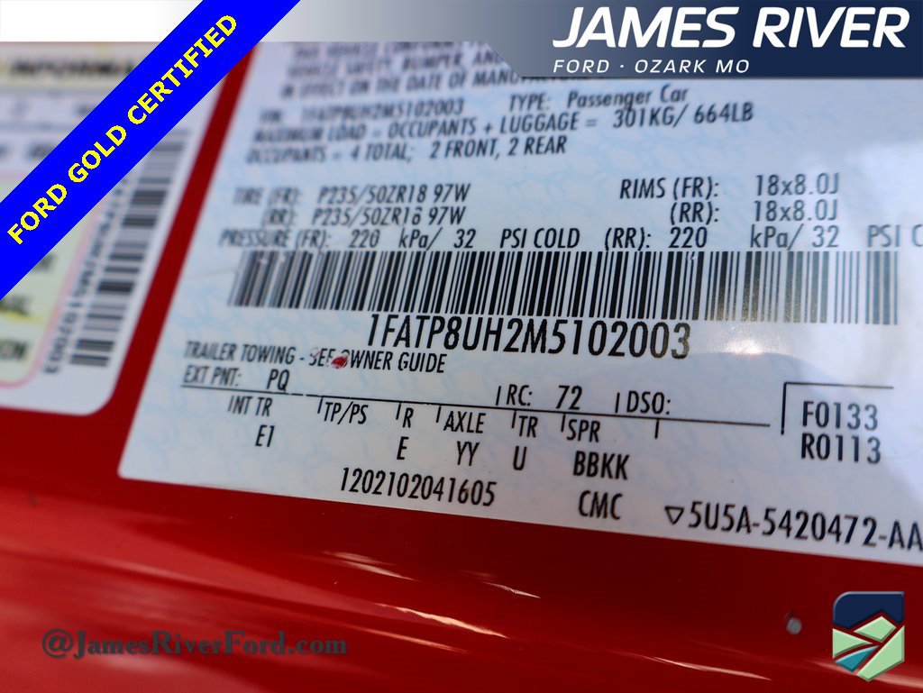 Certified 2021 Ford Mustang Premium image 35